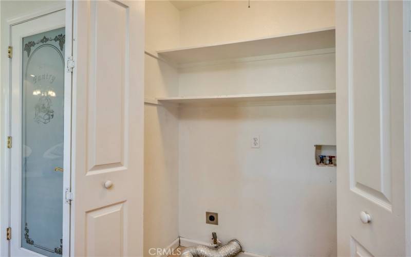 Laundry area in kitchen