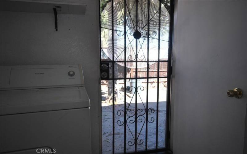 Back door from laundry room