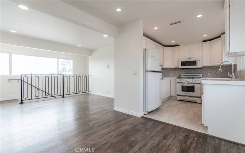 Open concept kitchen, living space