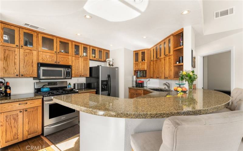 Look at all the cabinets in this kitchen!