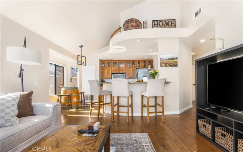 Updated kitchen with breakfast bar