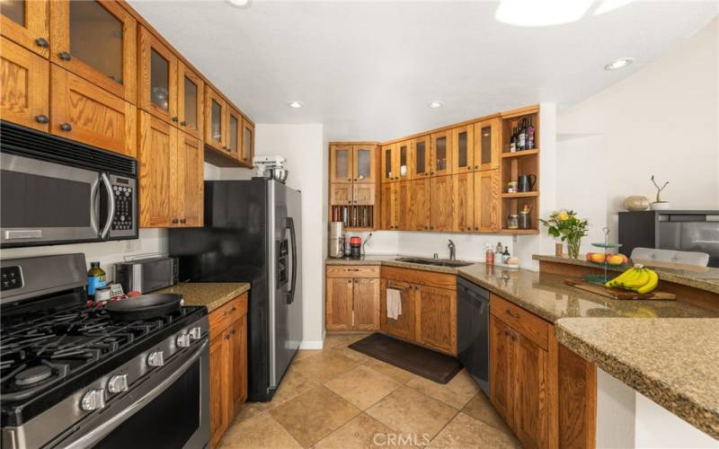 Beautifully updated kitchen with lots of cabinets.