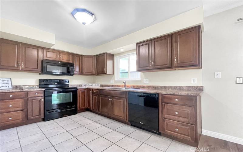 Kitchen with extra cabinet space and pantry