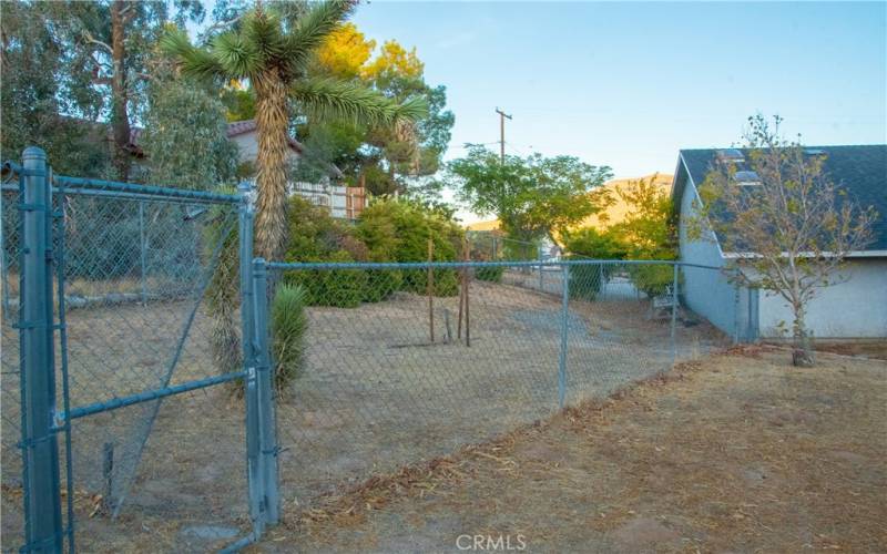 Cross fencing for dog run or garden