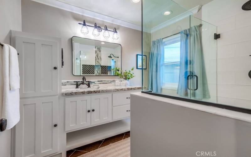 Beautiful remodeled bathroom with shower