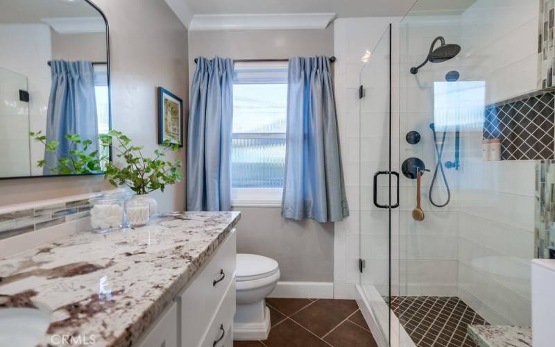 Beautiful remodeled bathroom with shower