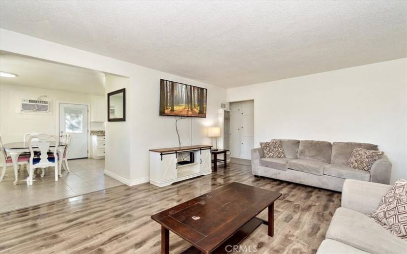 Living room towards dining area