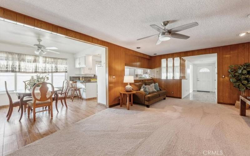 Dining and Kitchen open to Family room