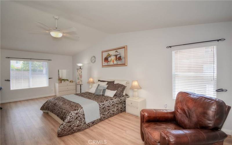 Big airy bright master bedroom/vaulted ceiling