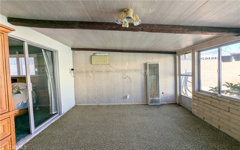 Enclosed patio room next to master bedroom