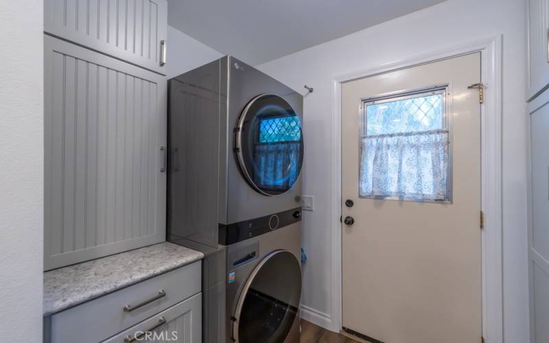 Washer Dryer stacked included
