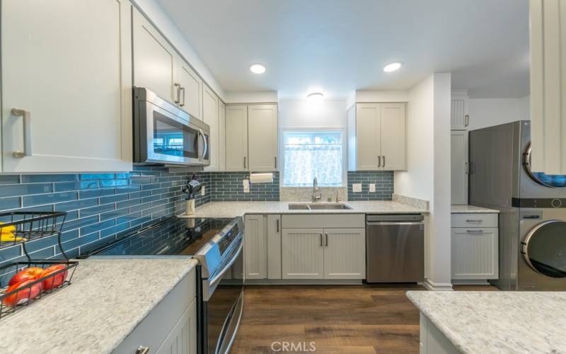 Updated Kitchen with Quartz Countertops.
