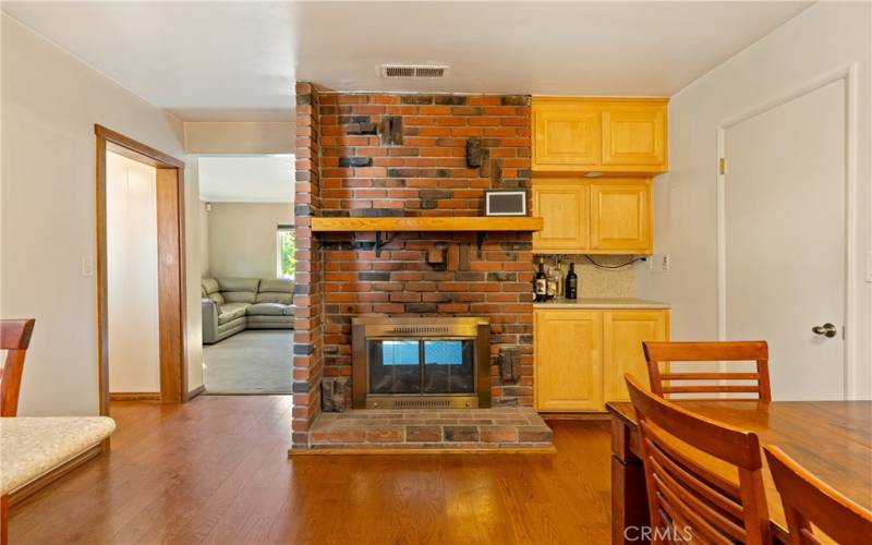 Double faced-fireplace