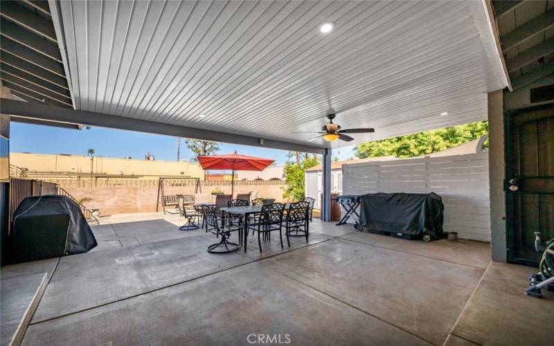 Large covered patio