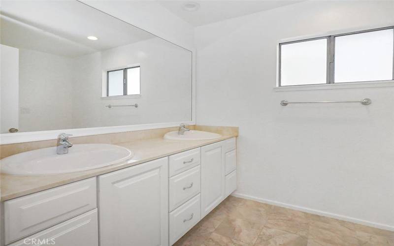 Hallway Bathroom Double Vanity