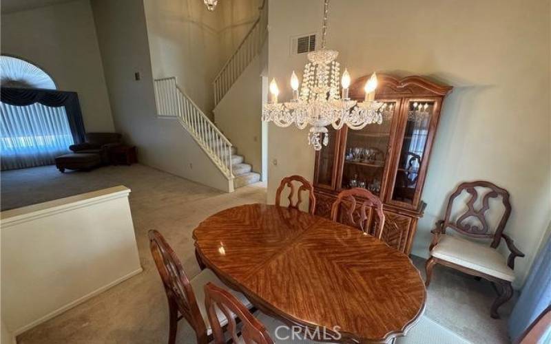 View of Living room, Dining room and Stairwat