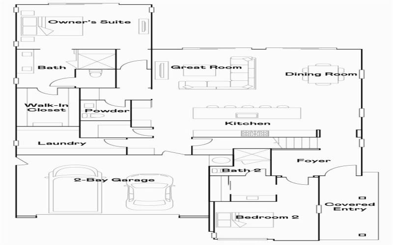 Residence 4 - Level 1 Floorplan