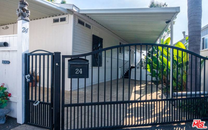 Front gate with two car parking