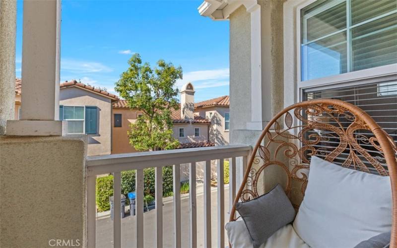 Balcony off of secondary bedroom