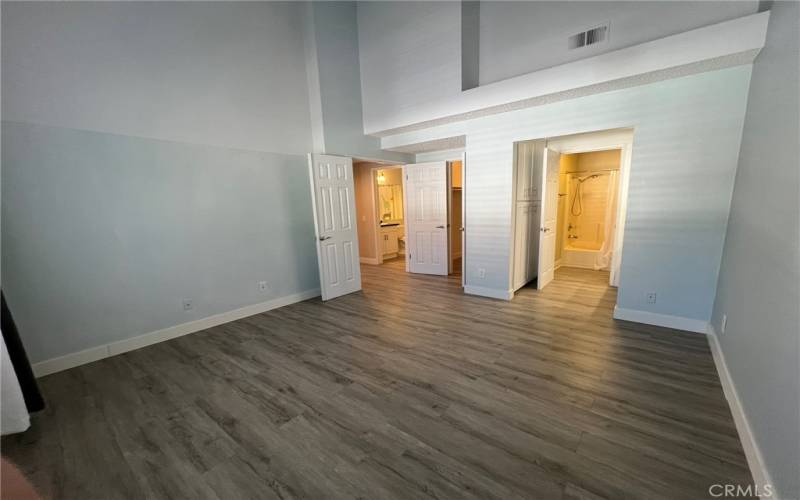 Master Bedroom with High Ceiling