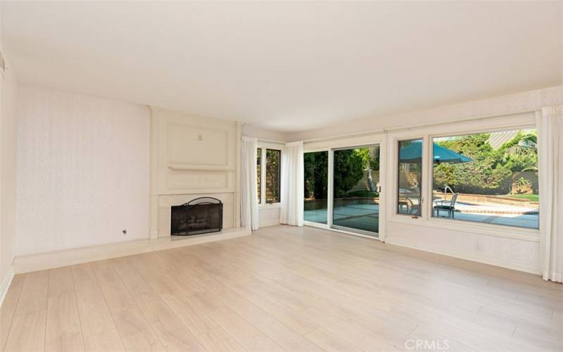 Family room opens to back patio