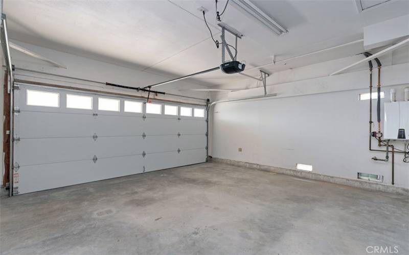 Two car garage is attached