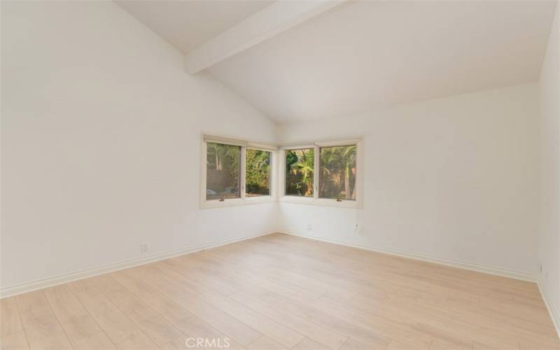 One of two downstairs bedrooms