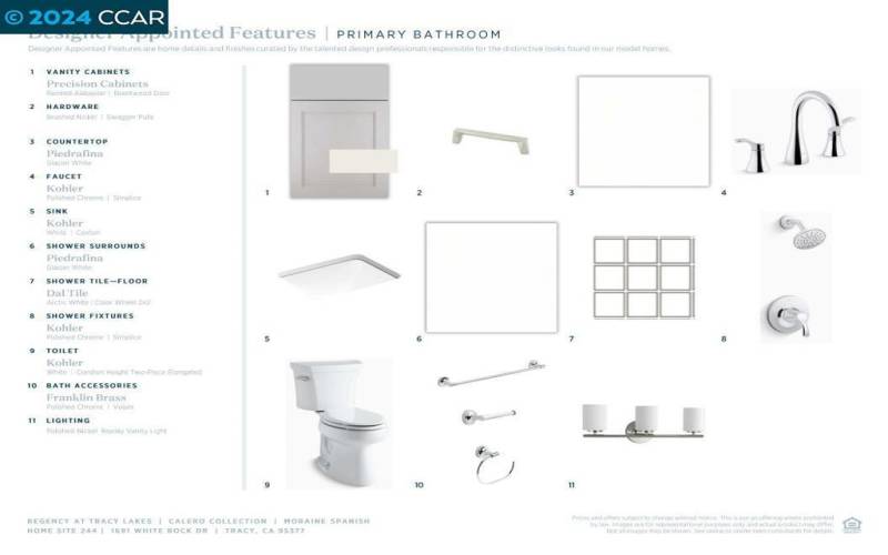 Primary Bathroom features