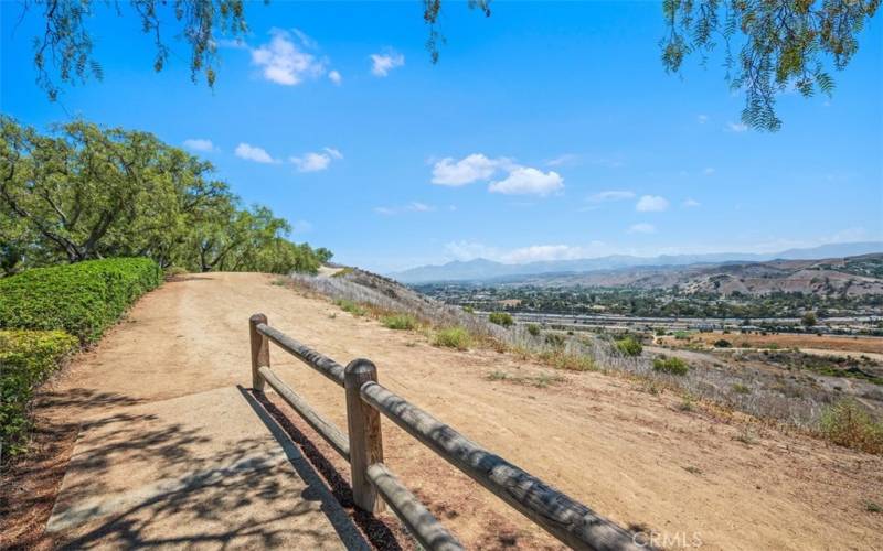 View from the hiking trail behind the community.