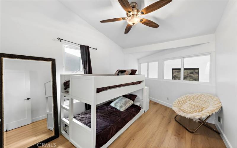 Sizeable secondary bedroom with vaulted ceiling