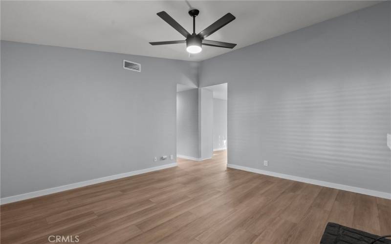 Living room to Hallway and Kitchen