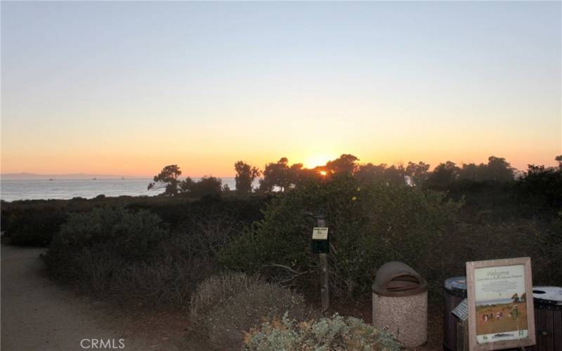 Near the property is an entrance to the Carpinteria Bluffs Nature Preserve