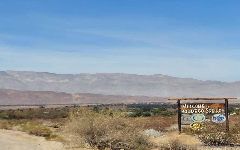 Welcome to Borrego Springs on Montezuma Valley Road