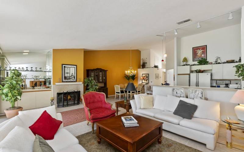 Living Room with Fireplace