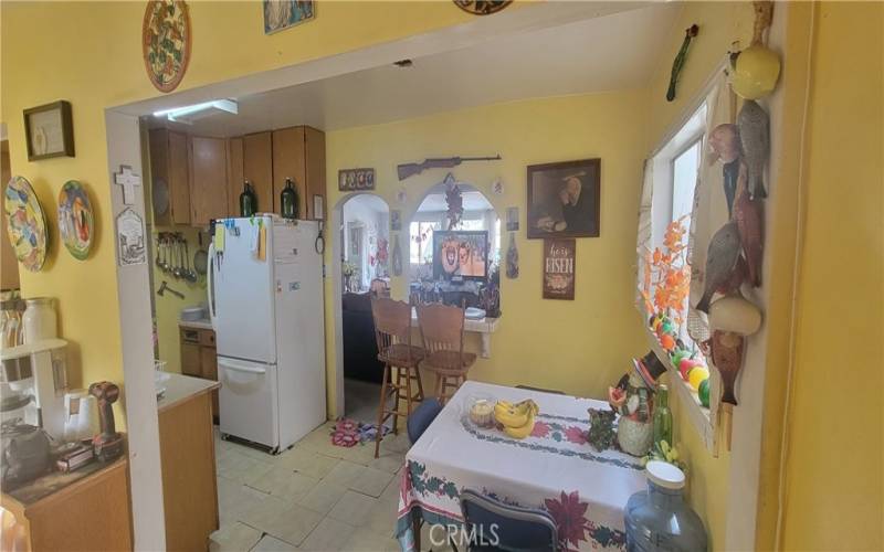 Kitchen angle walking in the front door