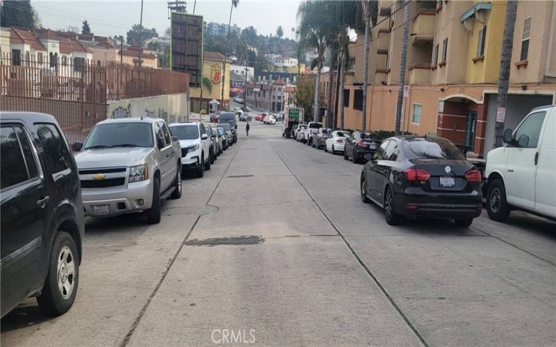 Street view towards Vin Scully Drive