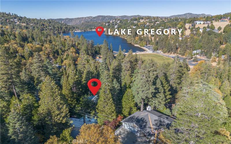 Perspective of location to Lake Gregory