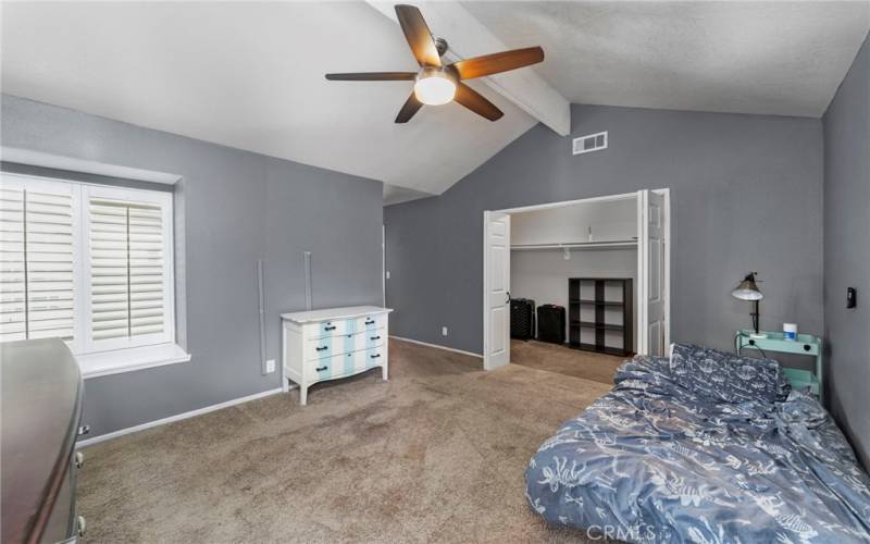 main bedroom with walk in closet