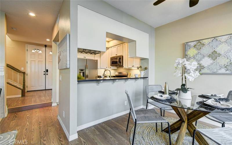 One of the many upgrades done by the homeowner is this beautiful kitchen.