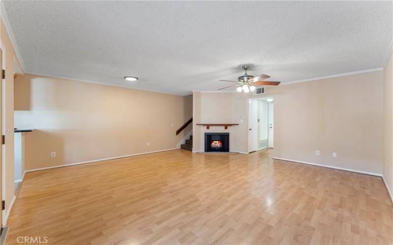 Beautiful living room with wood flooring. Spacious living room. Newly painted.