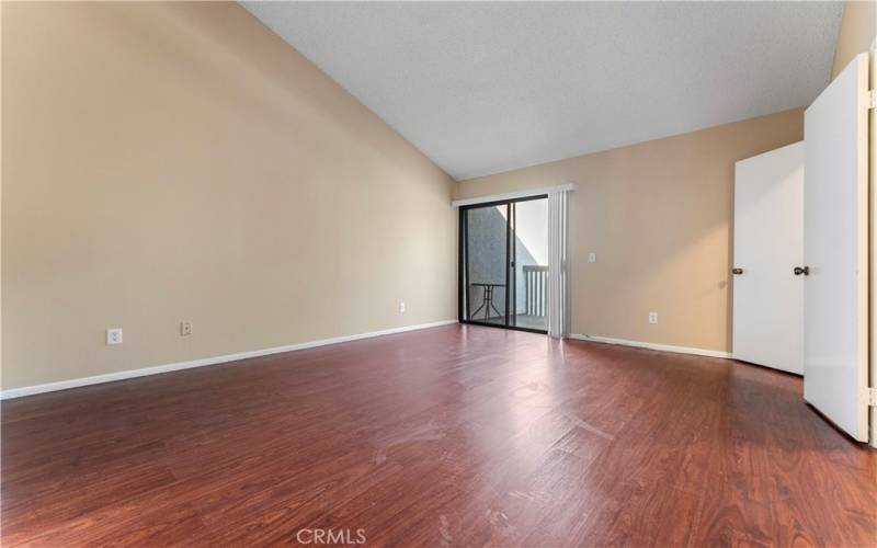 Master bedroom with large windows with brand new blinds. Newly pained.