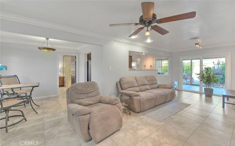 Tiled living area