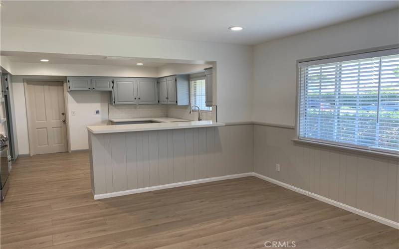 Kitchen, den view from front entry