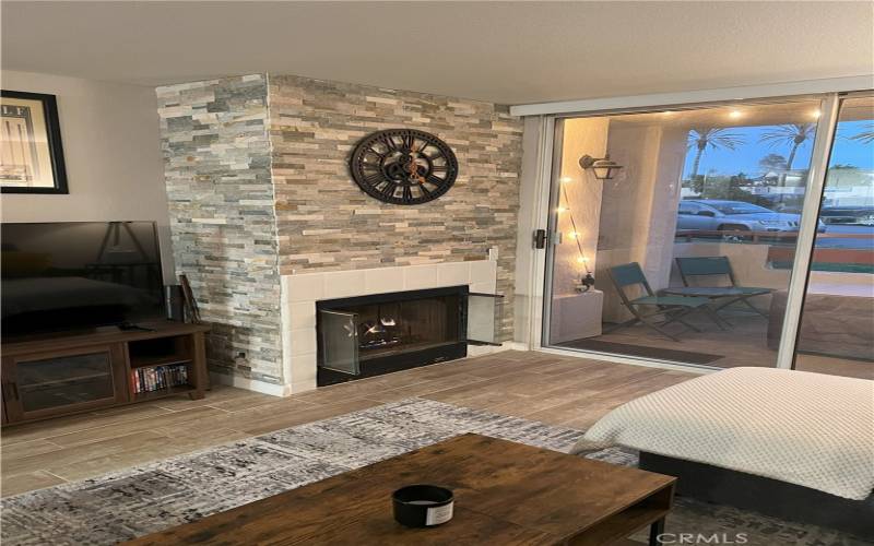 Beautiful Stack Stone Fireplace