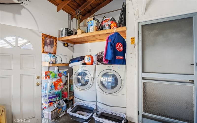 Laundry Area in Garage