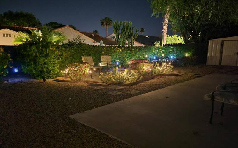 BACKYARD AT NIGHT