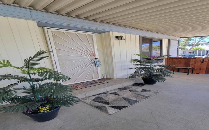 COVERED PATIO DOOR TO HOME