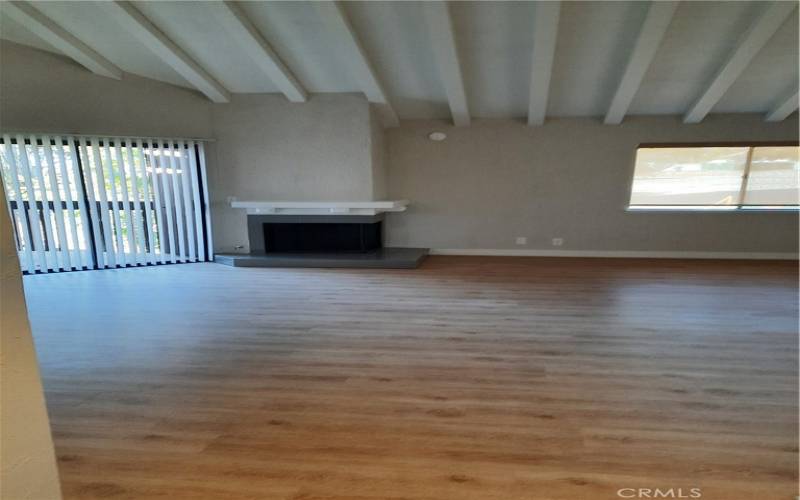 LARGE LIVING ROOM WITH FIREPLACE AND PRIVATE BALCONY/PATIO