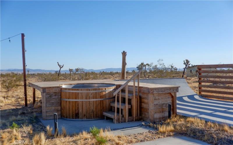 Cold plunge and skate/roller ramp