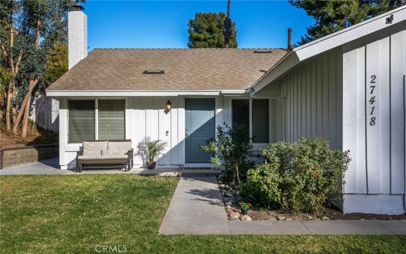 Freshly painted exterior and stucco and a new roof